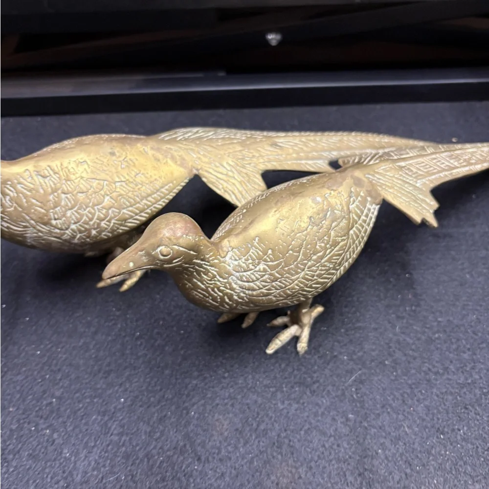 Gold Bird Reptile Decor/ brass birds